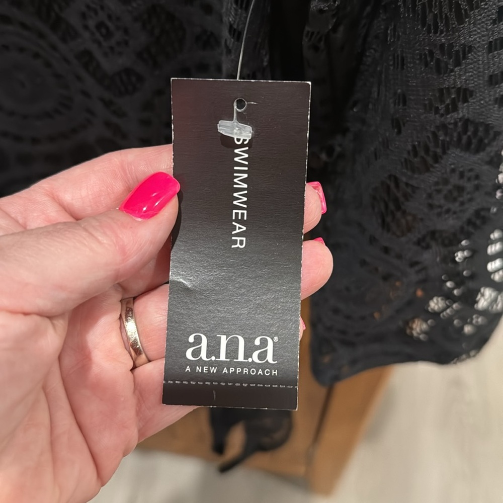 Black Lace pattern, size XL, “a.n.a” brand swimsuit coverup - Picture 4 of 4